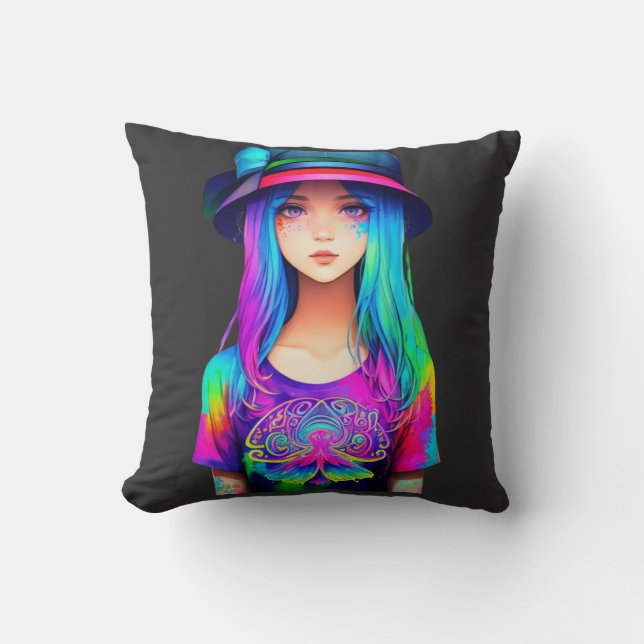 "Inner kaleidoscope" Throw Pillow (Front)