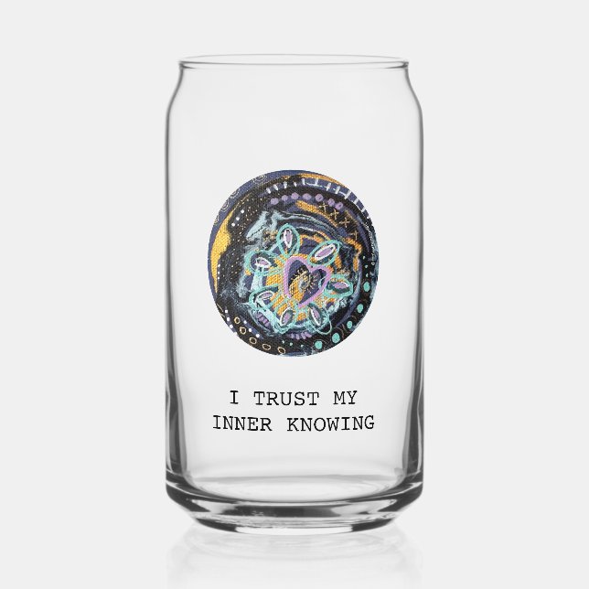 Inner Knowing Mantra Mug with Prayer Portal Can Glass (Back)