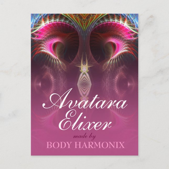 Inner Light Fractal Art Custom Postcard (Front)