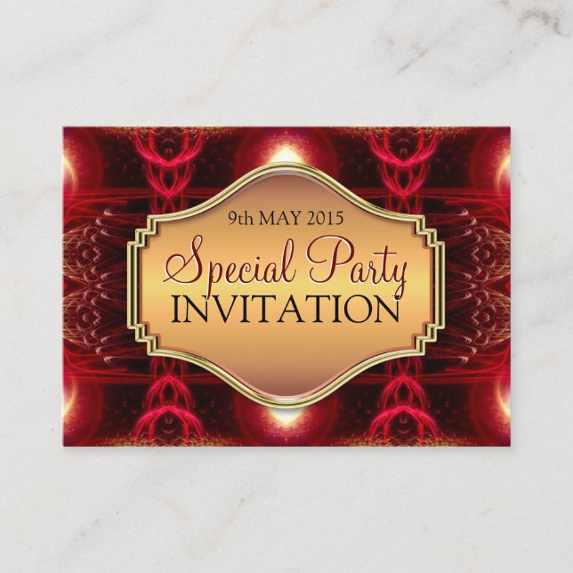 Inner Light Fractal Art Mini Invitations (Front)