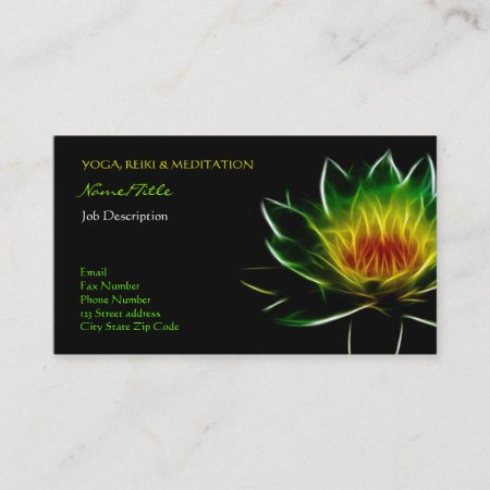 Inner Light L Lotus Abstract Art Business Card
