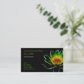 Inner Light l Lotus Abstract Art Business Card (Standing Front)