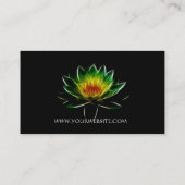 Inner Light l Lotus Abstract Art Business Card (Back)