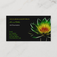 Inner Light L Lotus Abstract Art Business Card at Zazzle