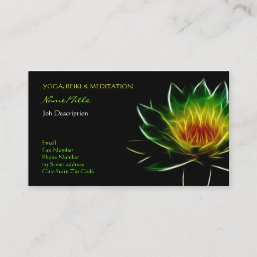Customizable Inner Light l Lotus Abstract Art Business Cards