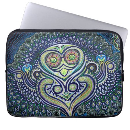 'inner Light' (psychedelic Owl) Laptop Sleeve