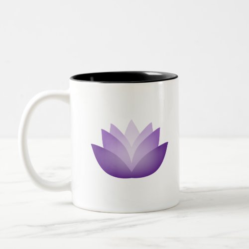 Inner Light Purple Lotus Flower Two_Tone Coffee Mug