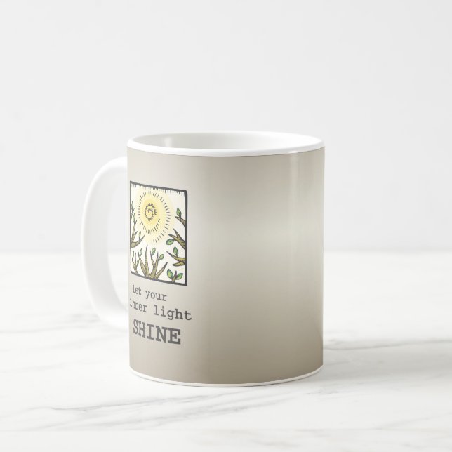 Inner Light Shine, 12 Step Recovery Anniversary Coffee Mug