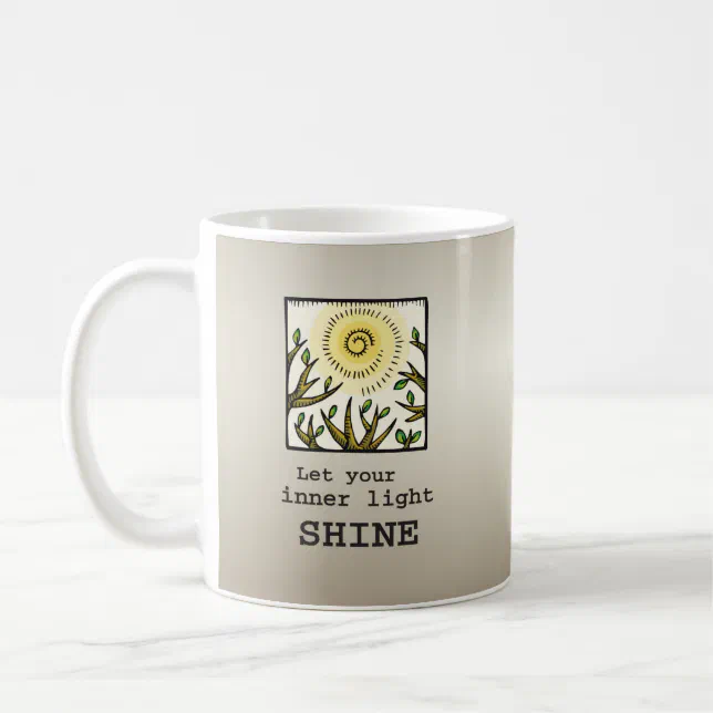 Inner Light Shine, 12 Step Recovery Anniversary Coffee Mug