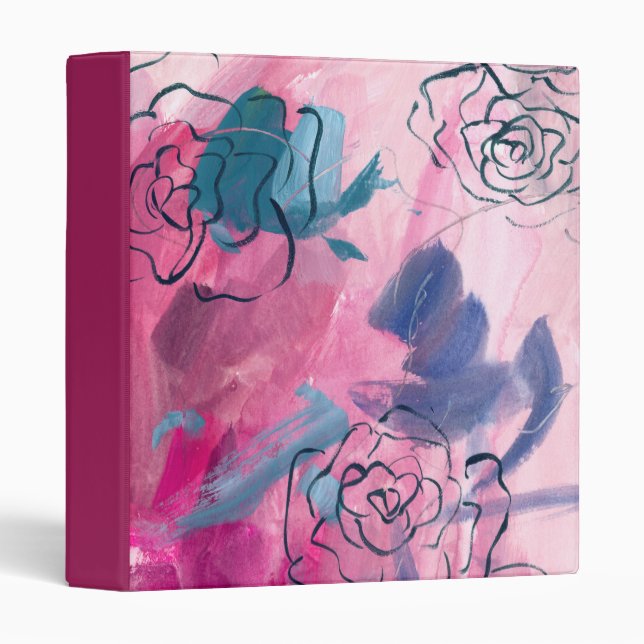 Inner Music - Floral Sketch 3 Ring Binder (Front/Spine)