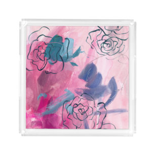 Inner Music - Floral Sketch Acrylic Tray