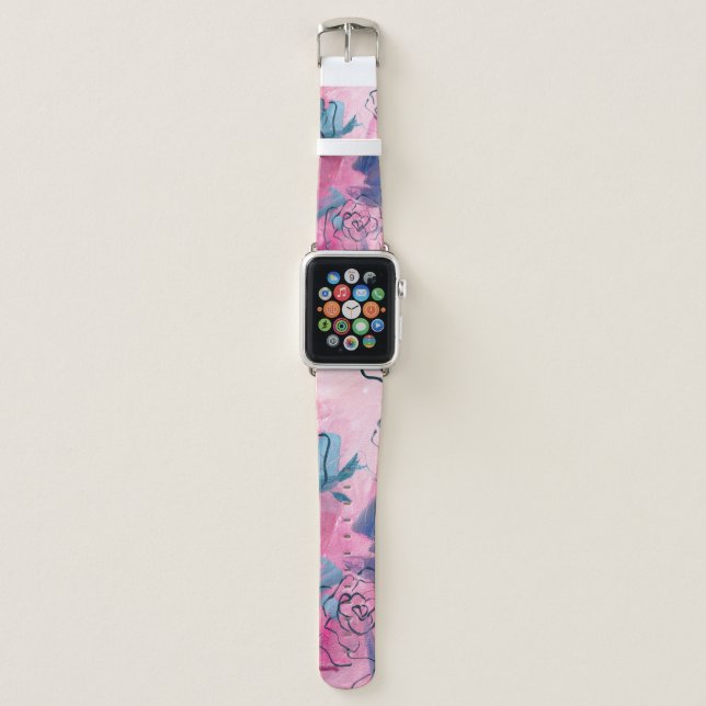Inner Music - Floral Sketch Apple Watch Band (Front)