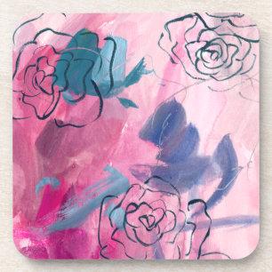 Inner Music - Floral Sketch Beverage Coaster