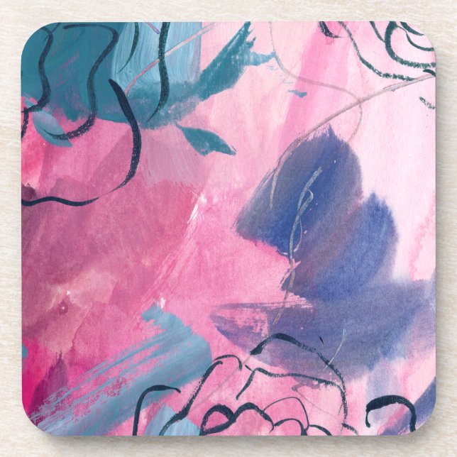 Inner Music - Floral Sketch Beverage Coaster (Front)