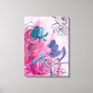 Inner Music - Floral Sketch Canvas Print