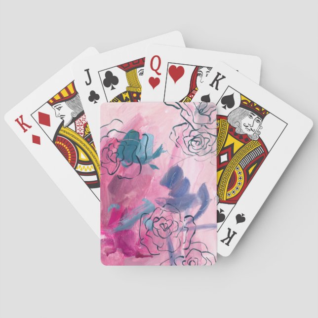 Inner Music - Floral Sketch Poker Cards (Back)