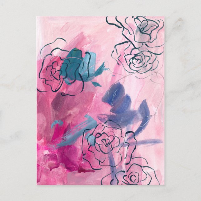 Inner Music - Floral Sketch Postcard (Front)