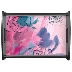 Inner Music - Floral Sketch Serving Tray