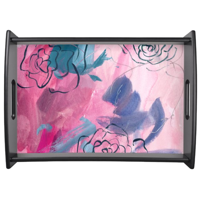 Inner Music - Floral Sketch Serving Tray (Front)