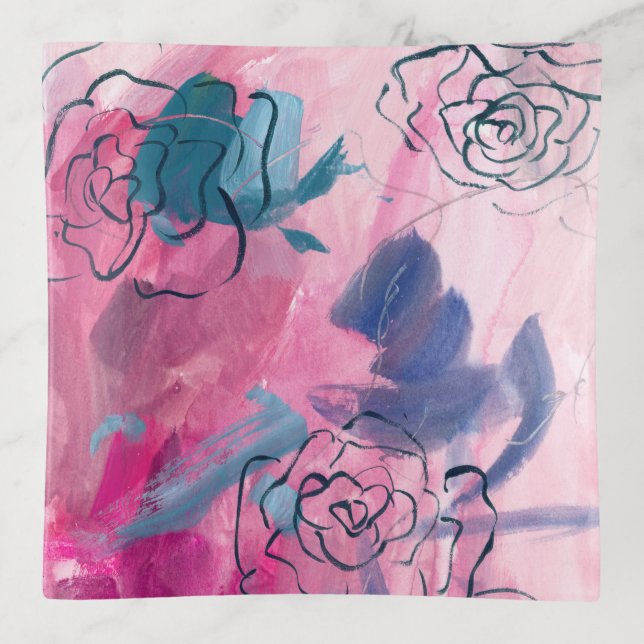 Inner Music - Floral Sketch Trinket Tray (Front)