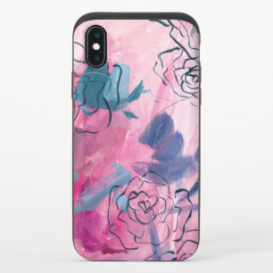 Inner Music - Floral Sketch iPhone X Slider Case
