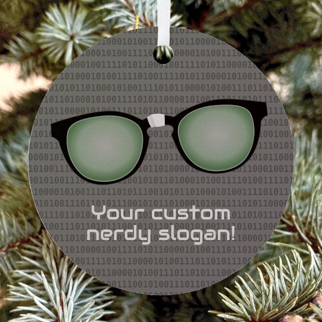 Inner Nerd funny spectacles - custom both sides Metal Ornament (Creator Uploaded)
