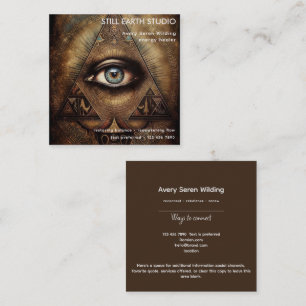 Inner Oracle   Third Eye Design Square Business Card