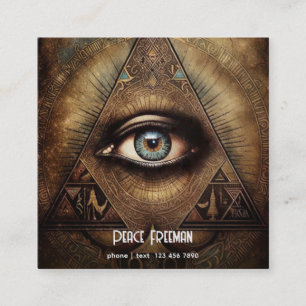 Inner Oracle   Third Eye Design Square Business Card