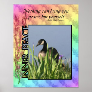Inner Peace Canada Goose Inspirational Quote Poster