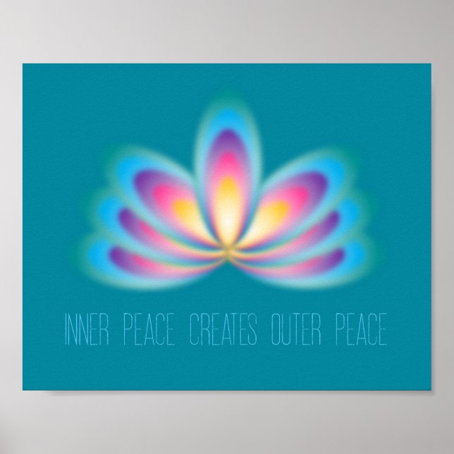 "Inner peace creates outer peace" Poster (Front)