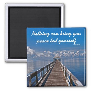 Inner Peace Emerson Inspirational Quote Magnet by Rebecca_Reeder at Zazzle