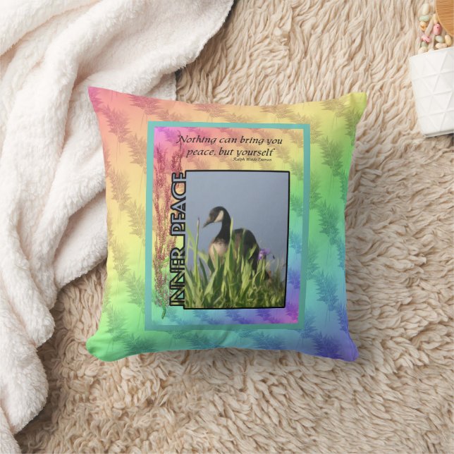 Inner Peace Inspirational Throw Pillow (Blanket)