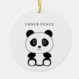 Inner Peace Panda Ceramic Ornament