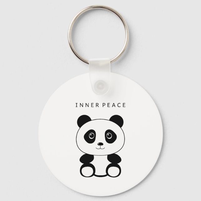 Inner Peace Panda Keychain (Front)