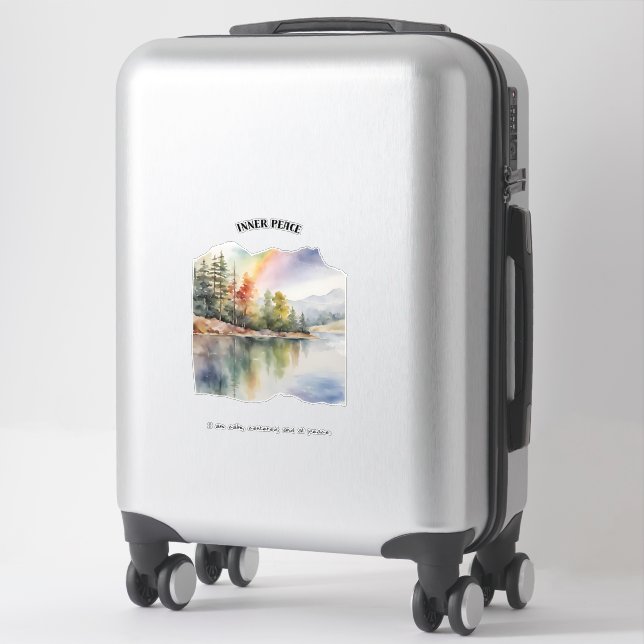 Inner Peace Positive Affirmation Sticker (Suitcase)