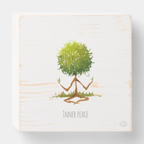 Inner peace Scribble trees collection Wooden Box Sign