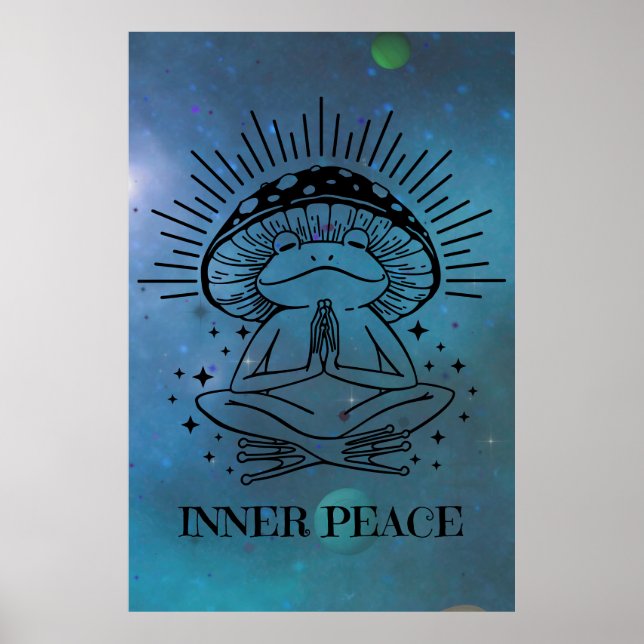 Inner Peace Yoga Frog Poster (Front)