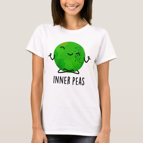 Inner Peas Funny Meditating Pea Pun  T_Shirt