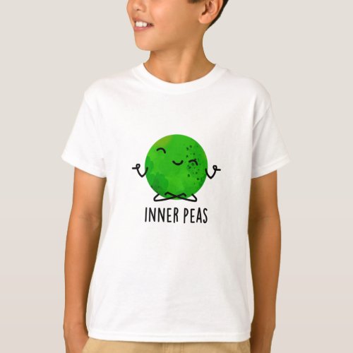 Inner Peas Funny Meditating Pea Pun  T_Shirt