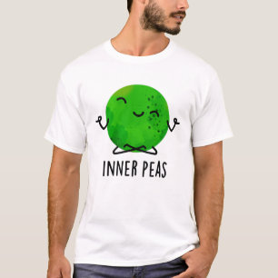 Inner Peas Funny Meditating Pea Pun  T-Shirt