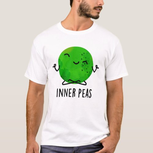 Inner Peas Funny Meditating Pea Pun  T_Shirt