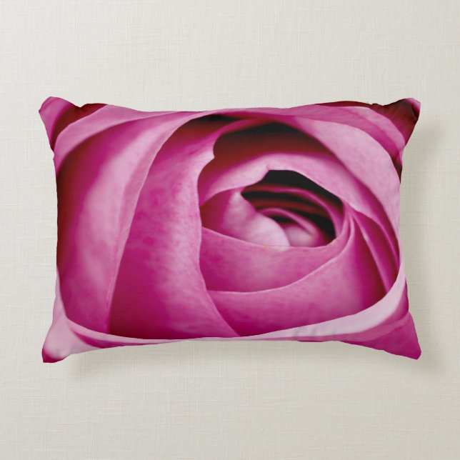 Inner Petals of Rose Bud Accent Pillow (Front)