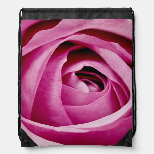 Inner Petals of Rose Bud Drawstring Bag (Front)