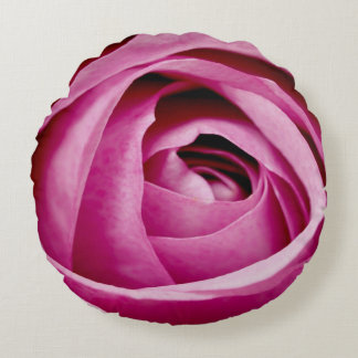 Inner Petals of Rose Bud Round Pillow
