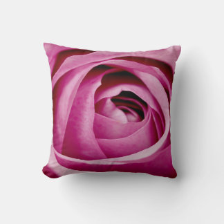 Inner Petals of Rose Bud Throw Pillow