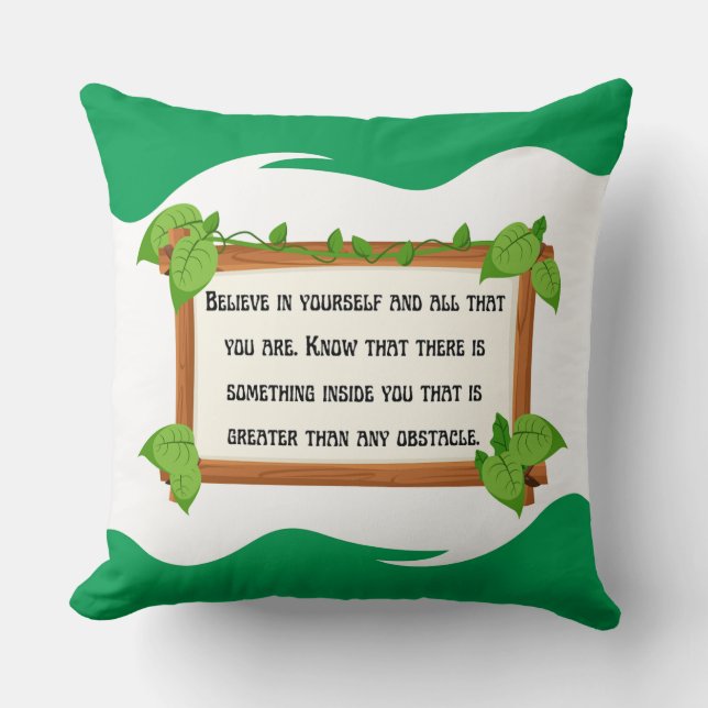 Inner Power Throw Pillow (Front)
