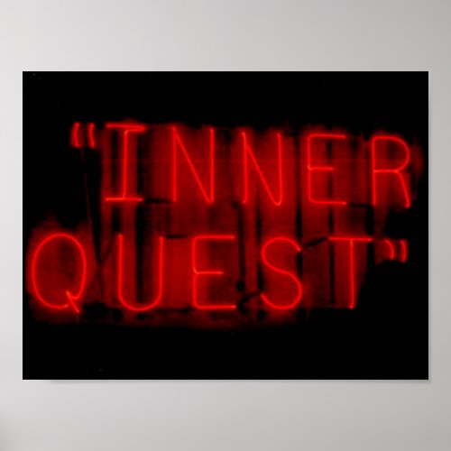 Inner Quest Neon Sign Poster