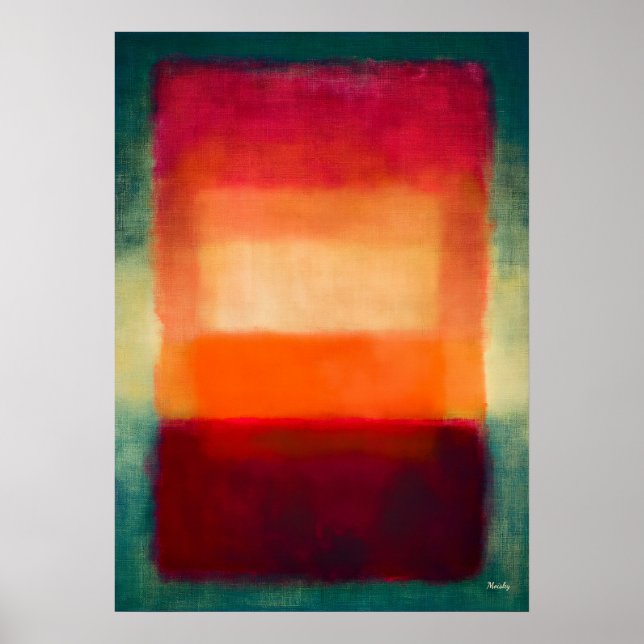 Inner Radiance – Celestial Color Fields Abstract W Poster (Front)