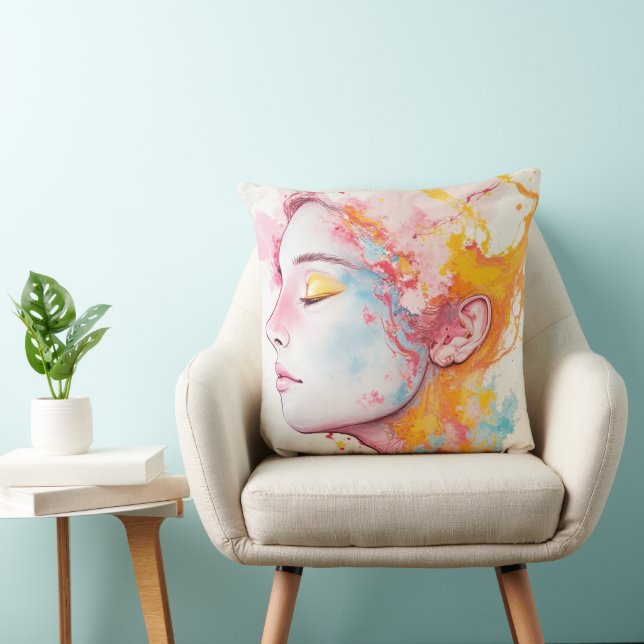 Inner Radiance Throw Pillow (Chair)