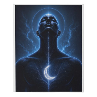 Inner Reflection – Spiritual Crescent Moon Canvas